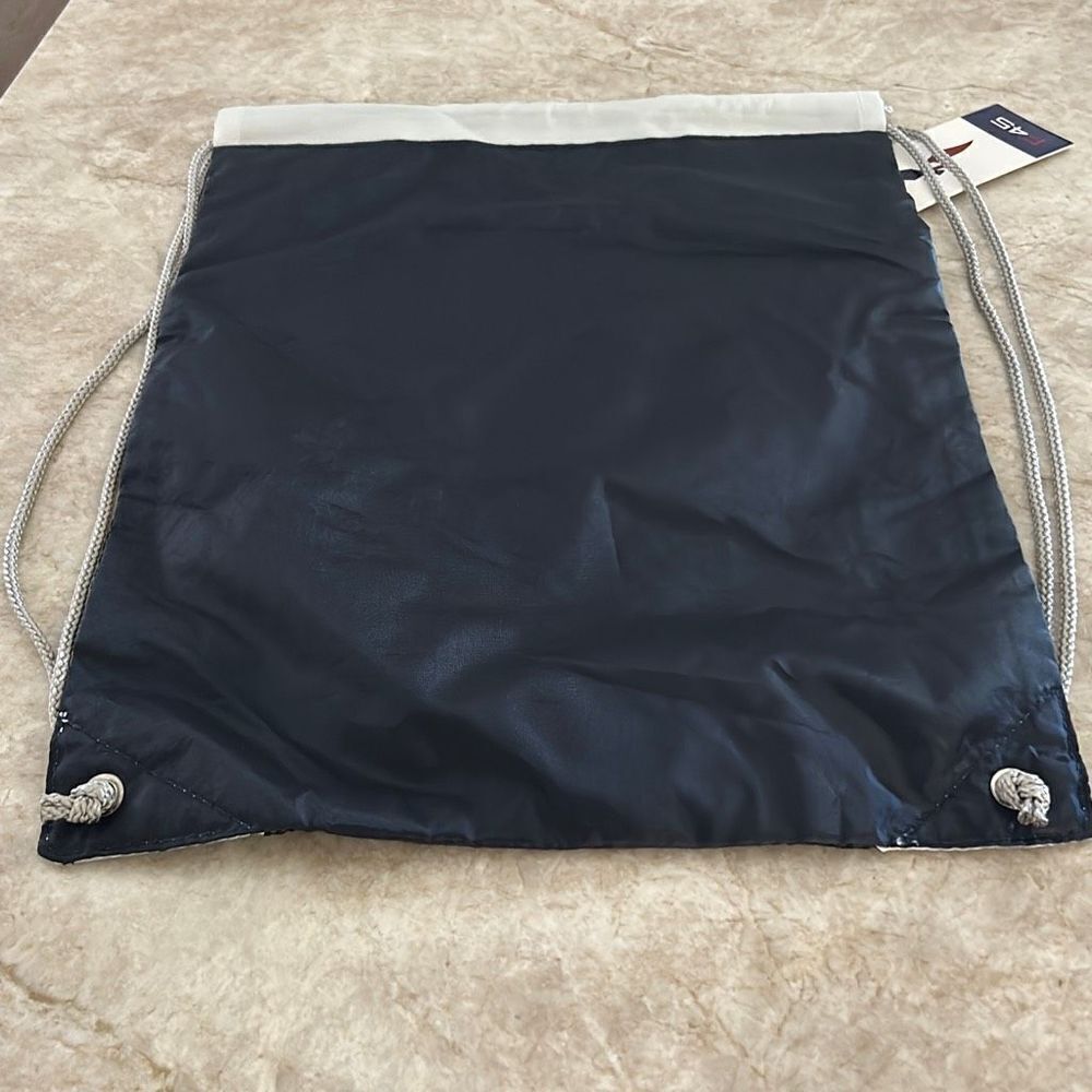 Navy Drawstring Backpack NWT - Picture 4 of 4